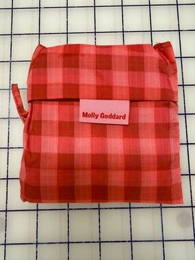 Molly Goddard Baggu Red pink gingham Plaid check Pouch standard